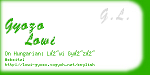 gyozo lowi business card